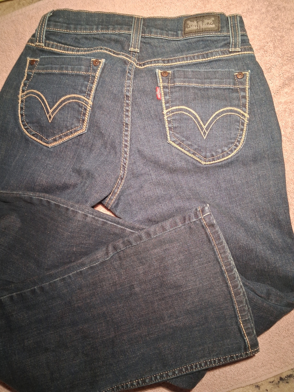 Women's Levi 529 Curvy Bootcut Jeans Darkwash Midrise Size 6